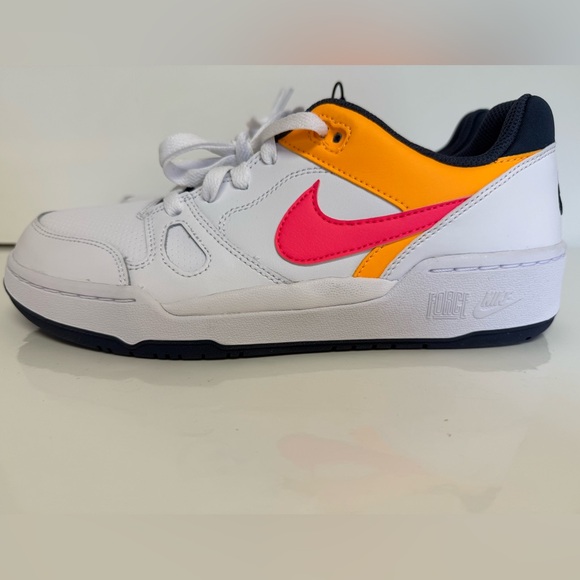 Nike Full Force New Low Sneakers White/Racer Pink-Thunder Men Sz 8.5 - Picture 1 of 10